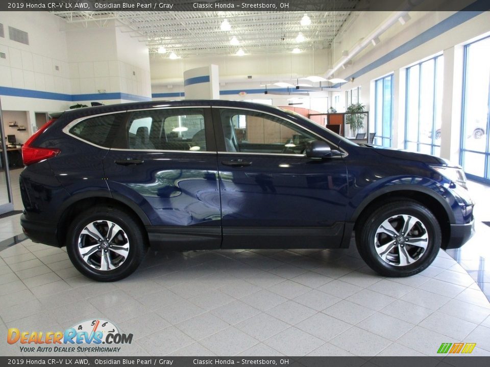 2019 Honda CR-V LX AWD Obsidian Blue Pearl / Gray Photo #4