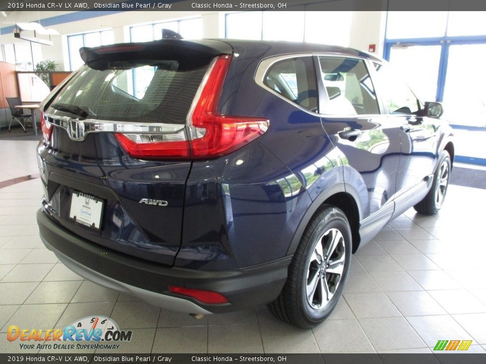 2019 Honda CR-V LX AWD Obsidian Blue Pearl / Gray Photo #7