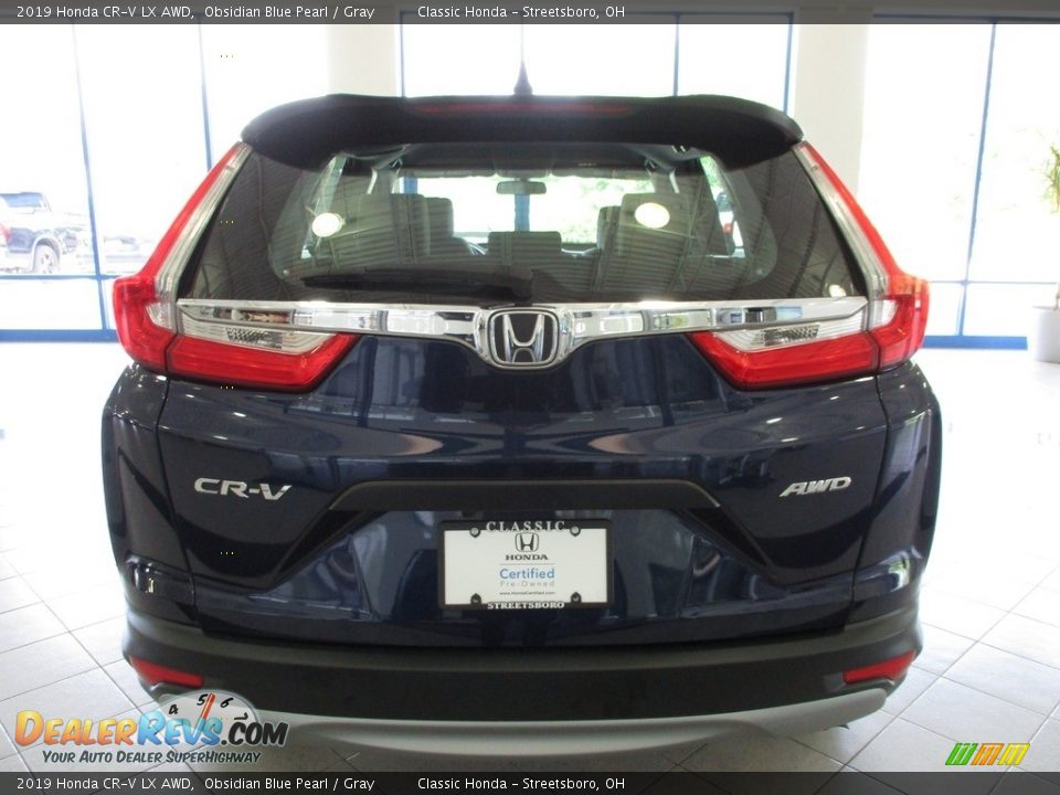 2019 Honda CR-V LX AWD Obsidian Blue Pearl / Gray Photo #8