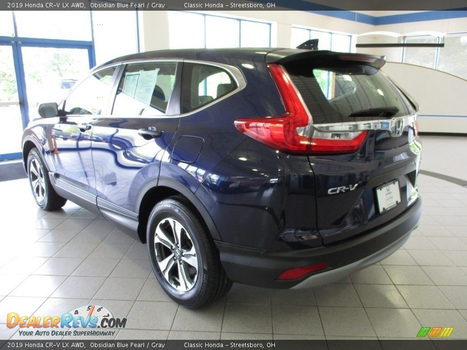 2019 Honda CR-V LX AWD Obsidian Blue Pearl / Gray Photo #9