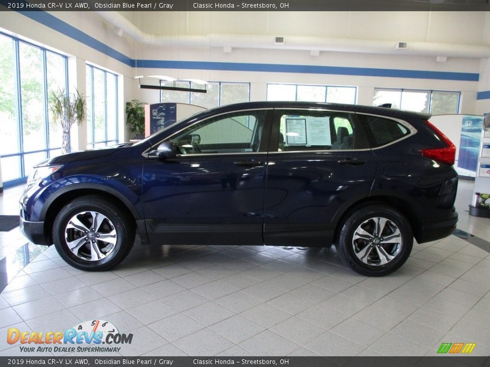 2019 Honda CR-V LX AWD Obsidian Blue Pearl / Gray Photo #10