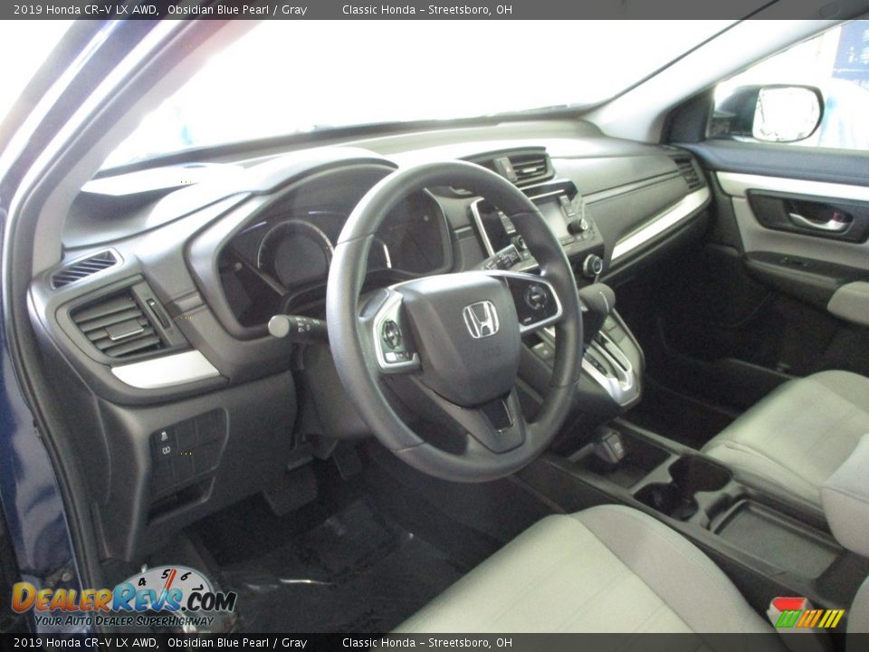 2019 Honda CR-V LX AWD Obsidian Blue Pearl / Gray Photo #26