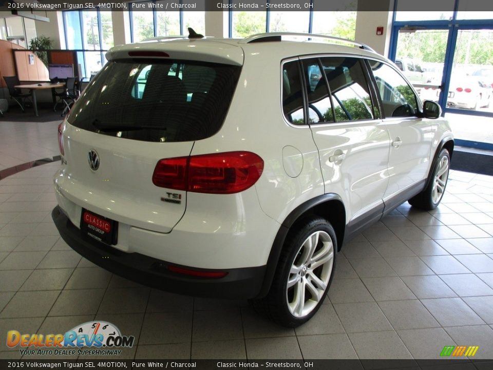 2016 Volkswagen Tiguan SEL 4MOTION Pure White / Charcoal Photo #7
