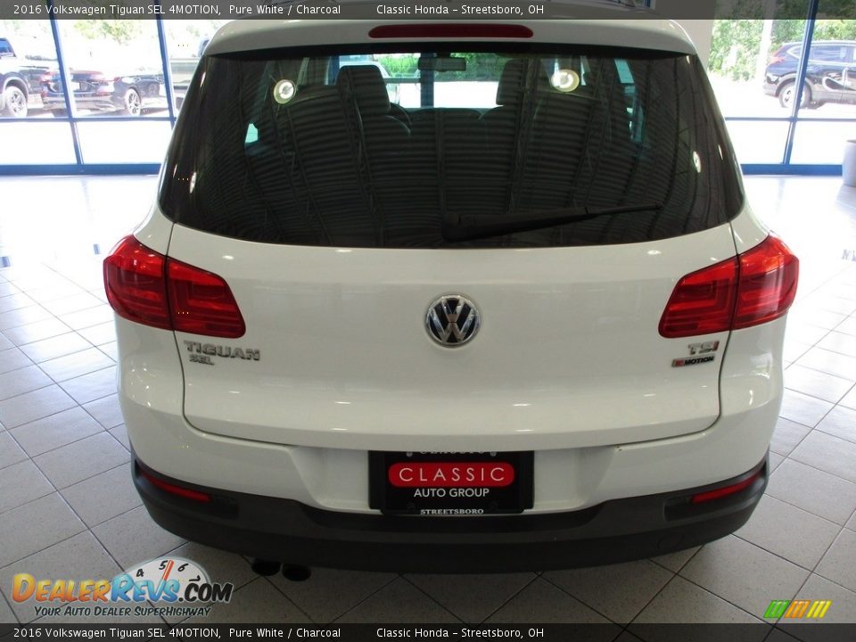 2016 Volkswagen Tiguan SEL 4MOTION Pure White / Charcoal Photo #8