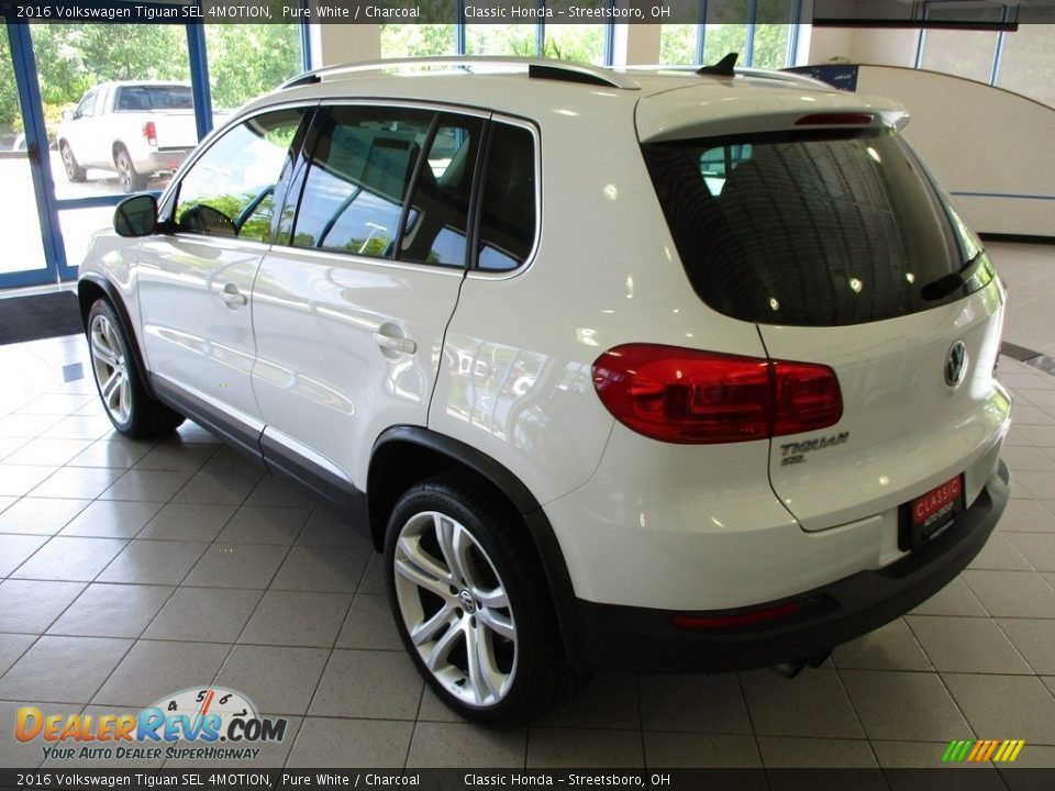 2016 Volkswagen Tiguan SEL 4MOTION Pure White / Charcoal Photo #9
