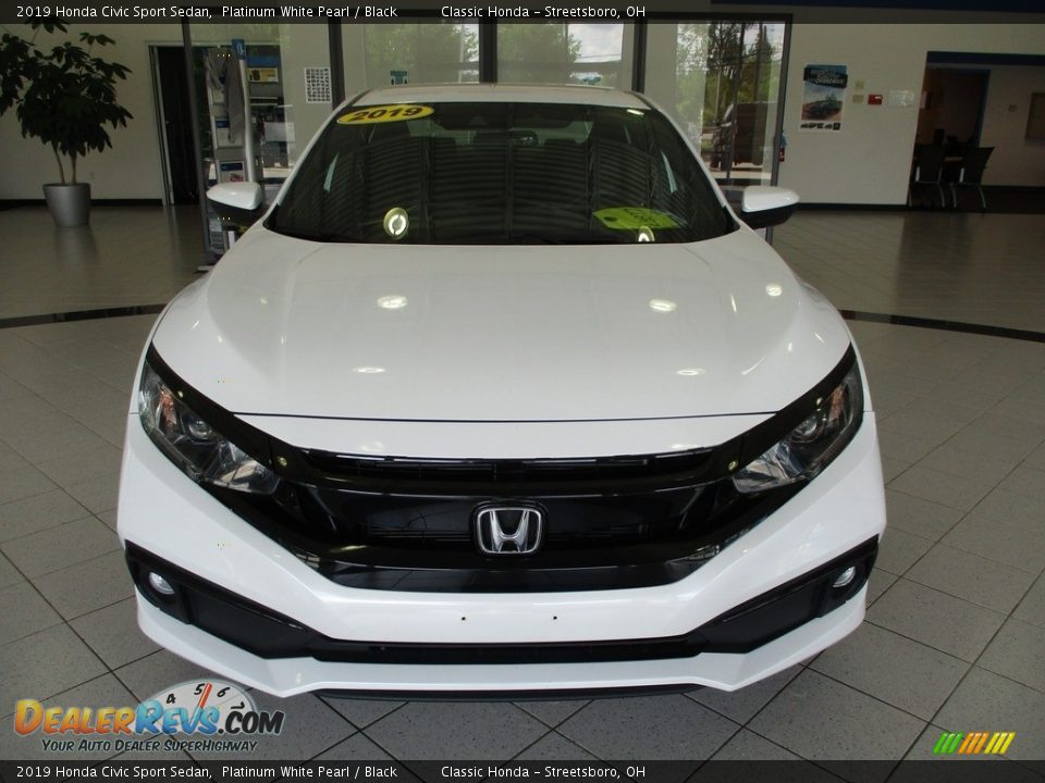 2019 Honda Civic Sport Sedan Platinum White Pearl / Black Photo #2
