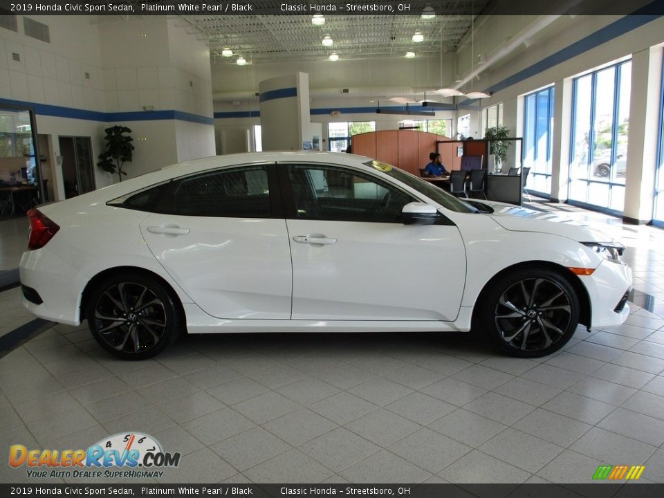 2019 Honda Civic Sport Sedan Platinum White Pearl / Black Photo #4