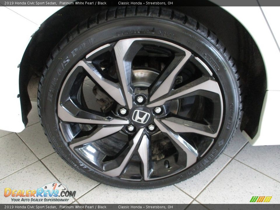2019 Honda Civic Sport Sedan Platinum White Pearl / Black Photo #6