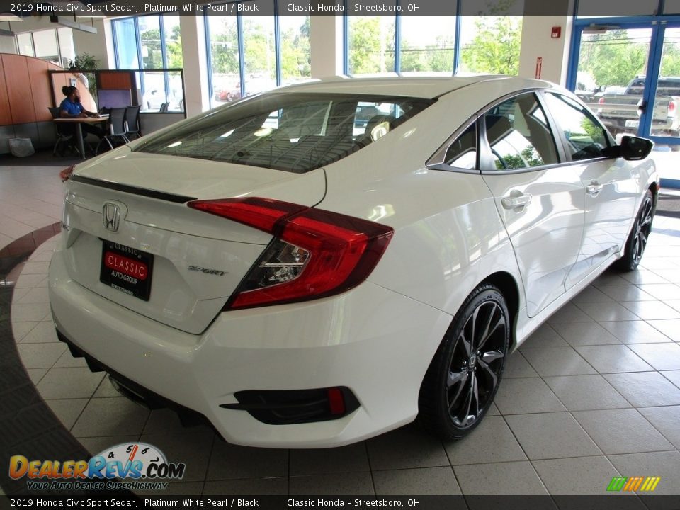 2019 Honda Civic Sport Sedan Platinum White Pearl / Black Photo #7