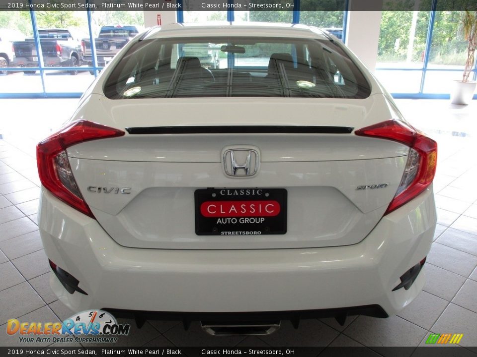 2019 Honda Civic Sport Sedan Platinum White Pearl / Black Photo #8