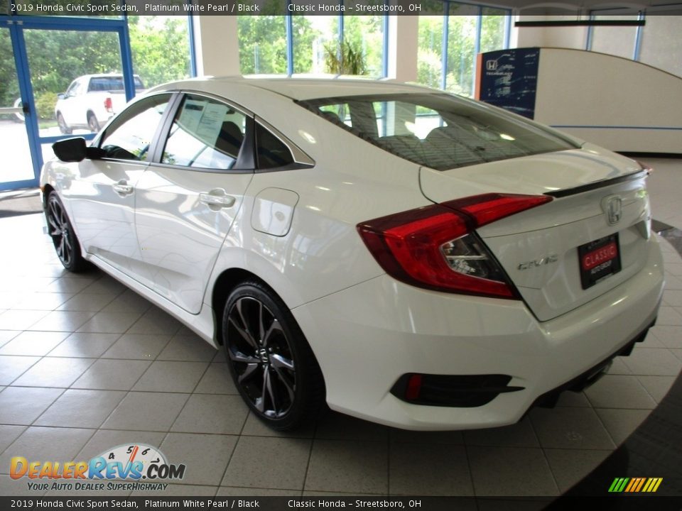 2019 Honda Civic Sport Sedan Platinum White Pearl / Black Photo #9