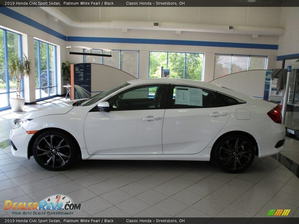 2019 Honda Civic Sport Sedan Platinum White Pearl / Black Photo #10