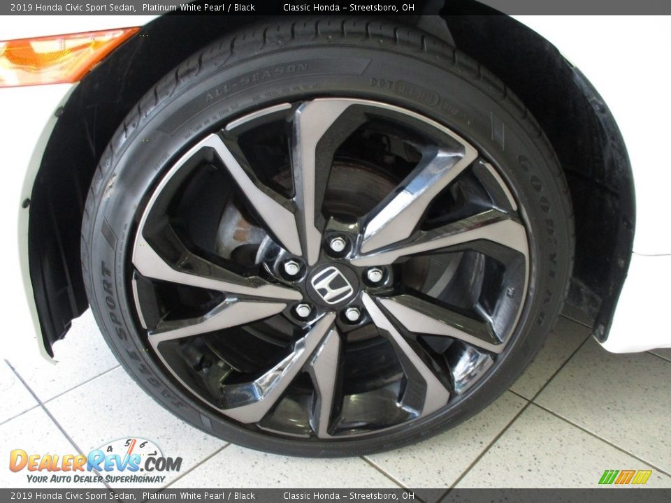 2019 Honda Civic Sport Sedan Platinum White Pearl / Black Photo #12