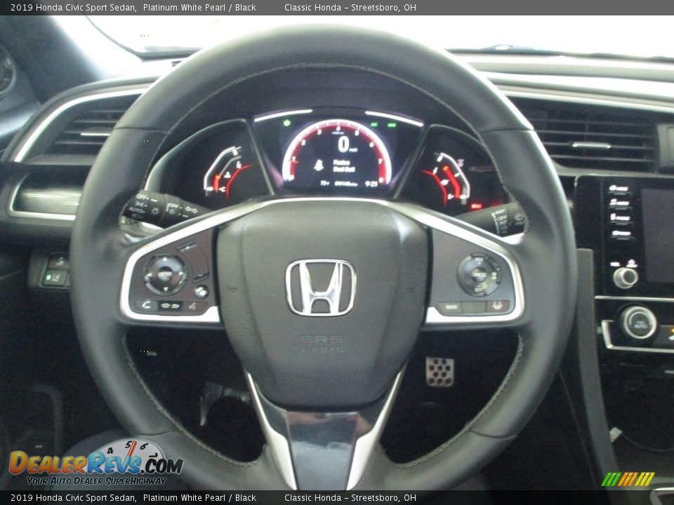 2019 Honda Civic Sport Sedan Platinum White Pearl / Black Photo #29