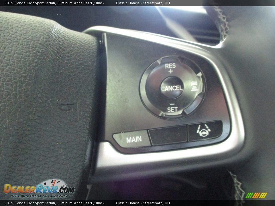 2019 Honda Civic Sport Sedan Platinum White Pearl / Black Photo #31