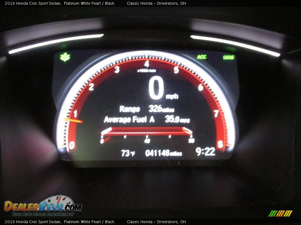 2019 Honda Civic Sport Sedan Platinum White Pearl / Black Photo #32