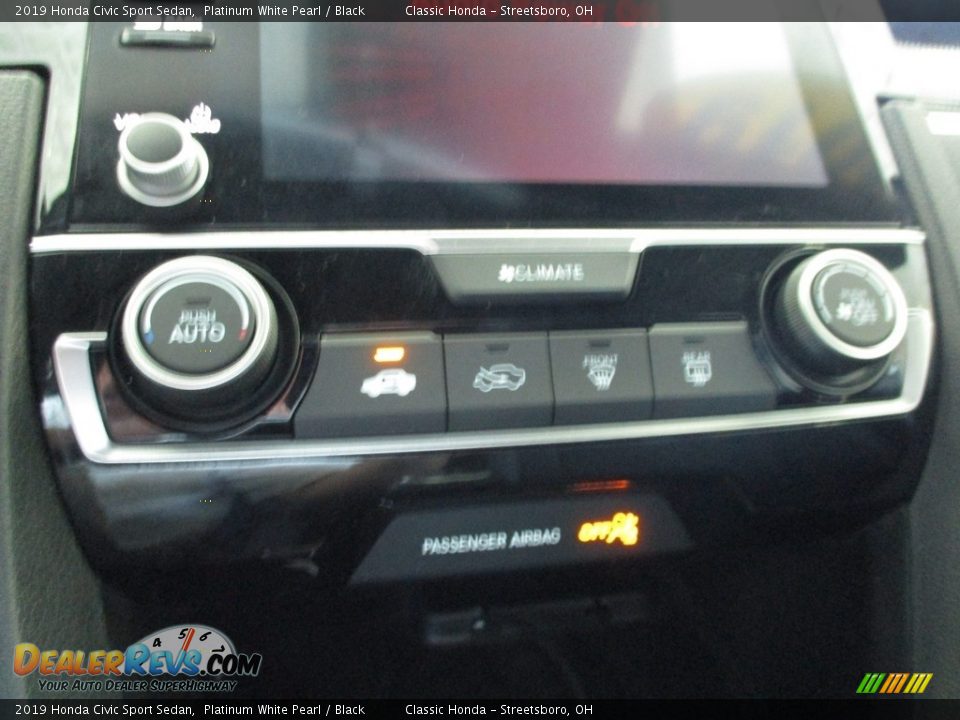 2019 Honda Civic Sport Sedan Platinum White Pearl / Black Photo #34