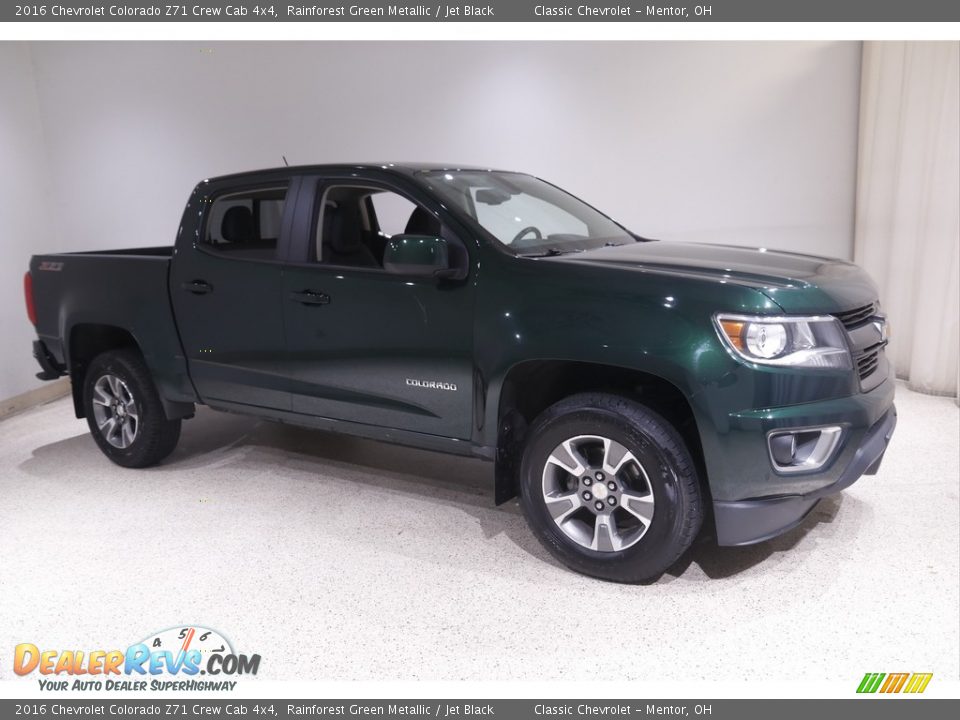 Rainforest Green Metallic 2016 Chevrolet Colorado Z71 Crew Cab 4x4 Photo #1