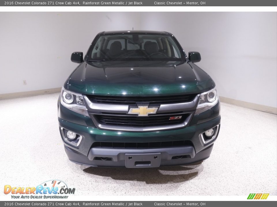 2016 Chevrolet Colorado Z71 Crew Cab 4x4 Rainforest Green Metallic / Jet Black Photo #2