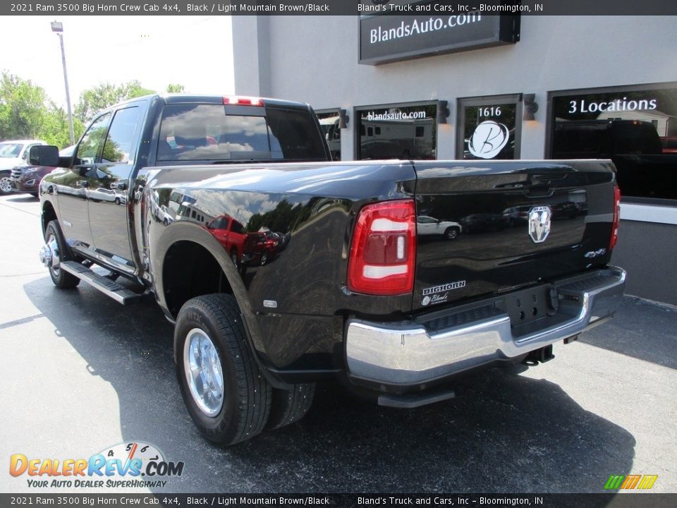 2021 Ram 3500 Big Horn Crew Cab 4x4 Black / Light Mountain Brown/Black Photo #3