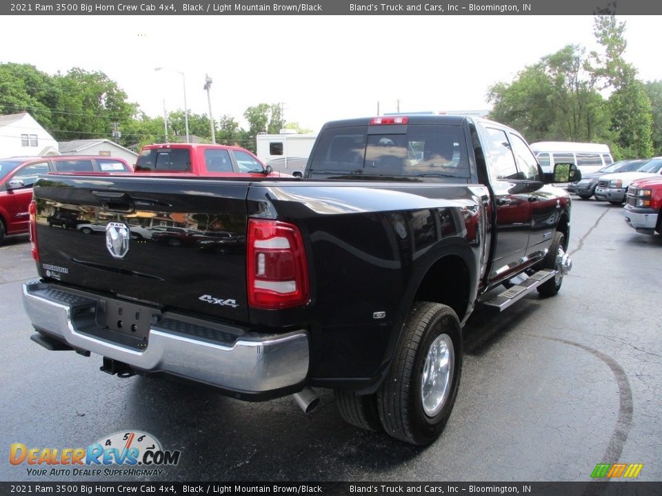 2021 Ram 3500 Big Horn Crew Cab 4x4 Black / Light Mountain Brown/Black Photo #8