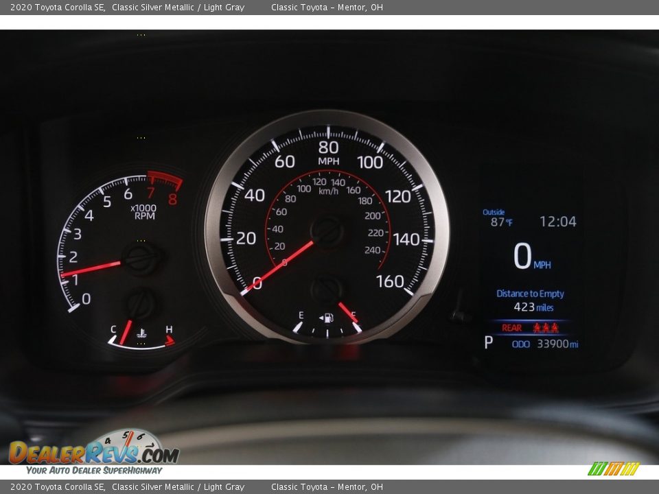 2020 Toyota Corolla SE Classic Silver Metallic / Light Gray Photo #8
