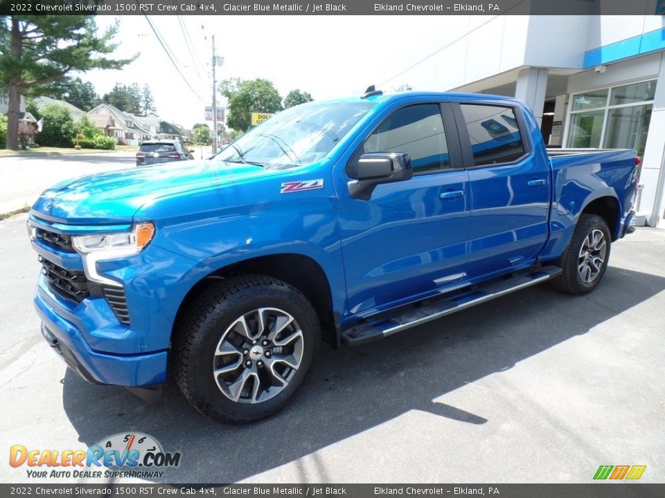 2022 Chevrolet Silverado 1500 RST Crew Cab 4x4 Glacier Blue Metallic / Jet Black Photo #1