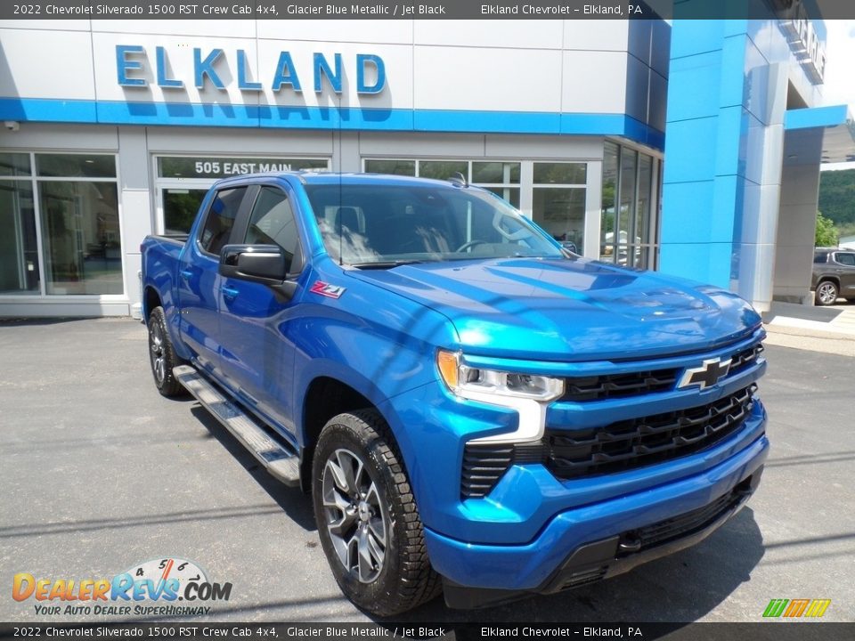 2022 Chevrolet Silverado 1500 RST Crew Cab 4x4 Glacier Blue Metallic / Jet Black Photo #4