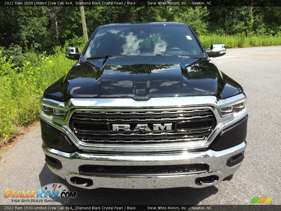 2022 Ram 1500 Limited Crew Cab 4x4 Diamond Black Crystal Pearl / Black Photo #3