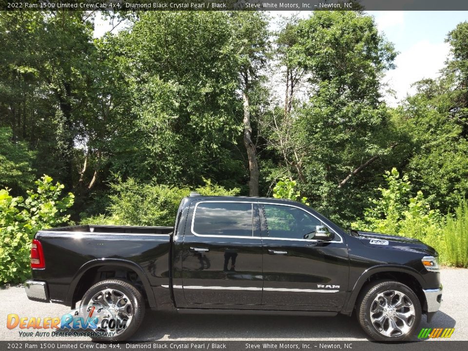 Diamond Black Crystal Pearl 2022 Ram 1500 Limited Crew Cab 4x4 Photo #5