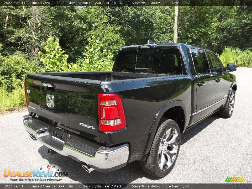 2022 Ram 1500 Limited Crew Cab 4x4 Diamond Black Crystal Pearl / Black Photo #6