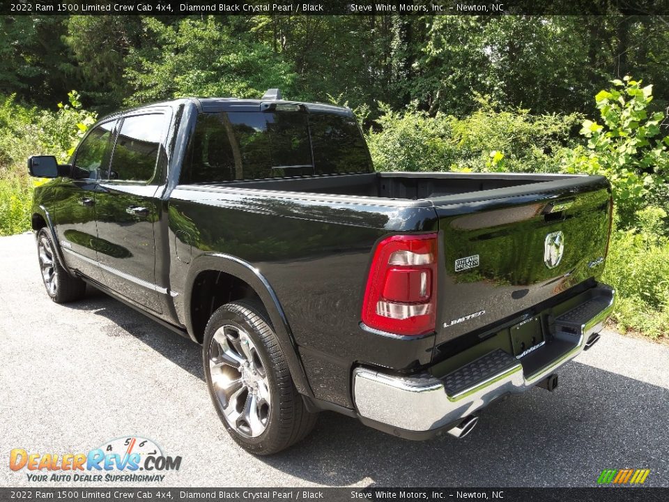 2022 Ram 1500 Limited Crew Cab 4x4 Diamond Black Crystal Pearl / Black Photo #9