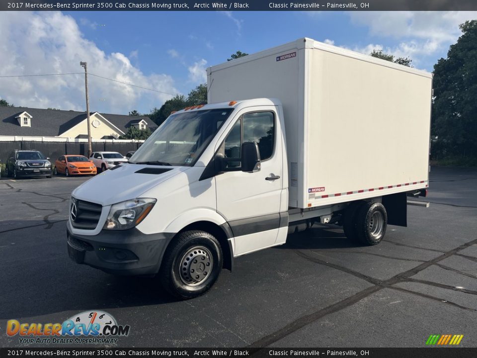 Front 3/4 View of 2017 Mercedes-Benz Sprinter 3500 Cab Chassis Moving truck Photo #1