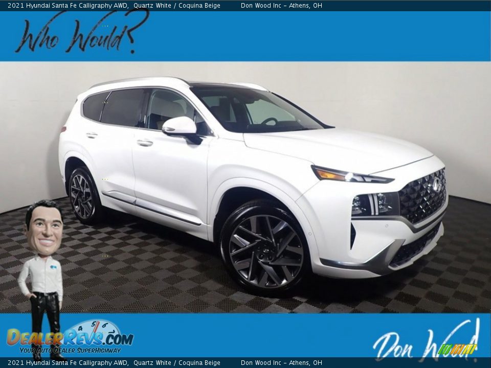 2021 Hyundai Santa Fe Calligraphy AWD Quartz White / Coquina Beige Photo #1