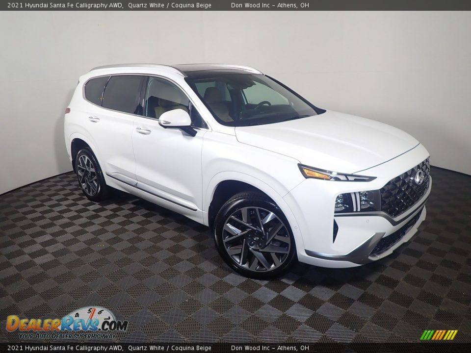 2021 Hyundai Santa Fe Calligraphy AWD Quartz White / Coquina Beige Photo #6