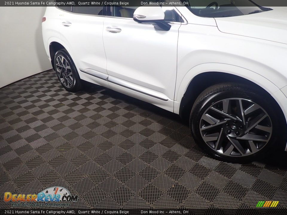 2021 Hyundai Santa Fe Calligraphy AWD Quartz White / Coquina Beige Photo #7