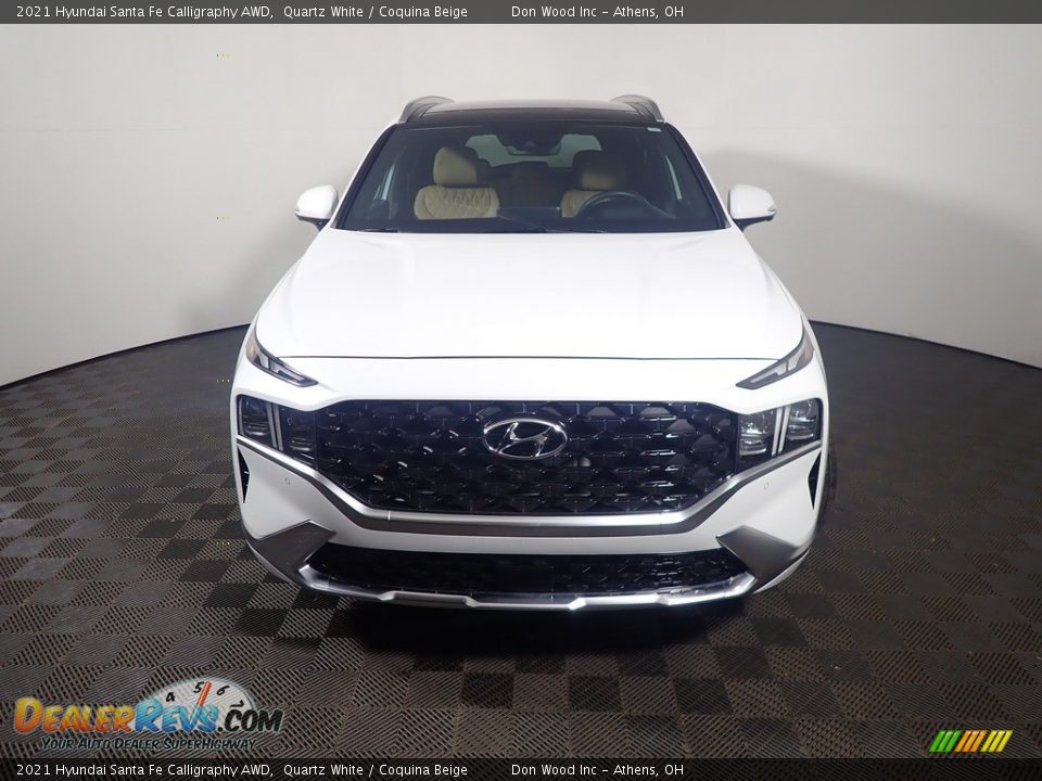 2021 Hyundai Santa Fe Calligraphy AWD Quartz White / Coquina Beige Photo #8