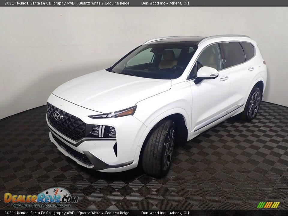 2021 Hyundai Santa Fe Calligraphy AWD Quartz White / Coquina Beige Photo #12