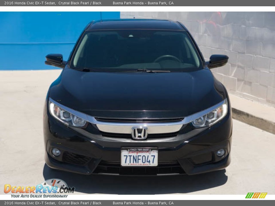 2016 Honda Civic EX-T Sedan Crystal Black Pearl / Black Photo #7