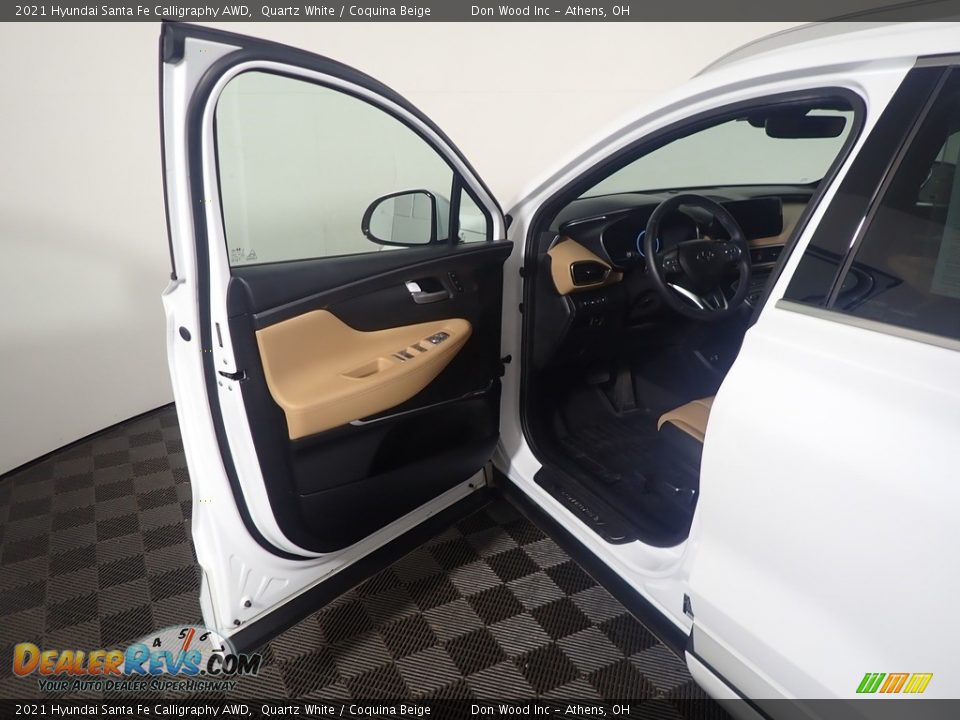 2021 Hyundai Santa Fe Calligraphy AWD Quartz White / Coquina Beige Photo #24