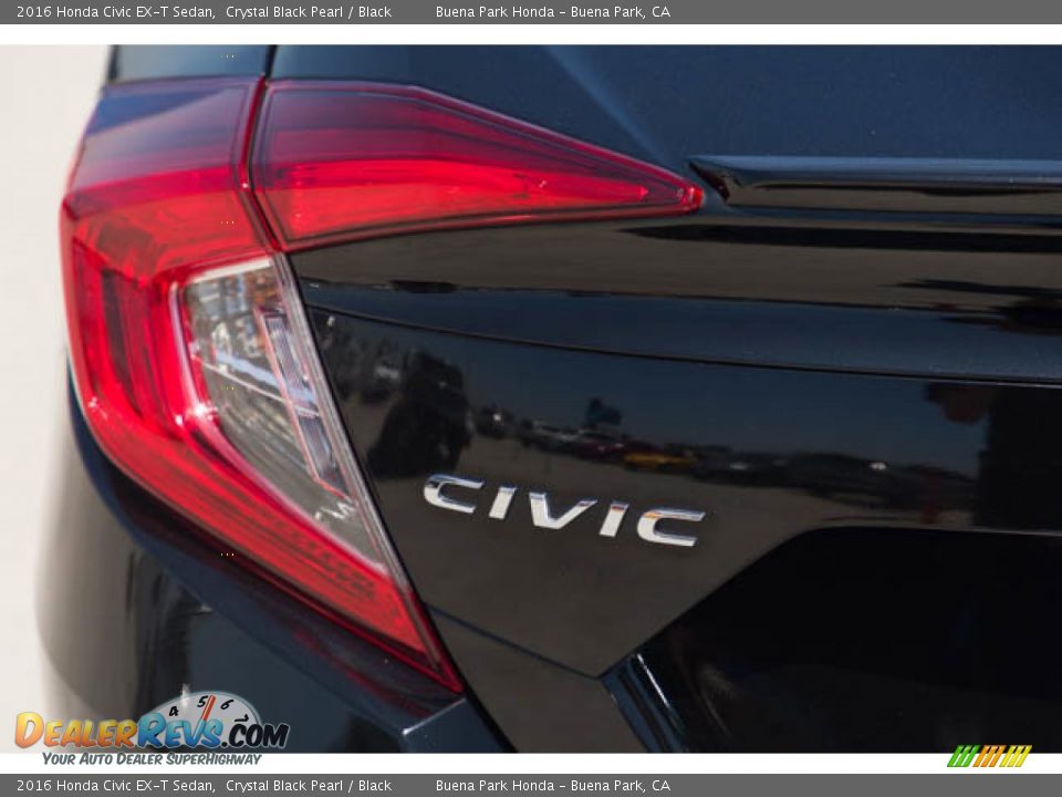 2016 Honda Civic EX-T Sedan Crystal Black Pearl / Black Photo #10