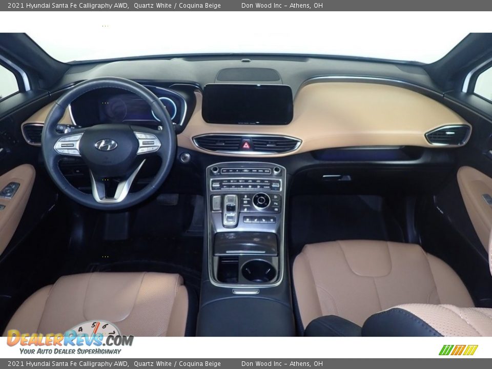 2021 Hyundai Santa Fe Calligraphy AWD Quartz White / Coquina Beige Photo #28