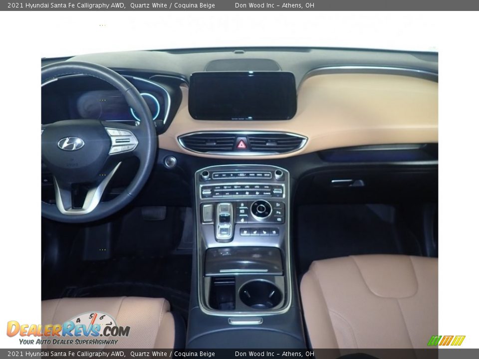 2021 Hyundai Santa Fe Calligraphy AWD Quartz White / Coquina Beige Photo #29