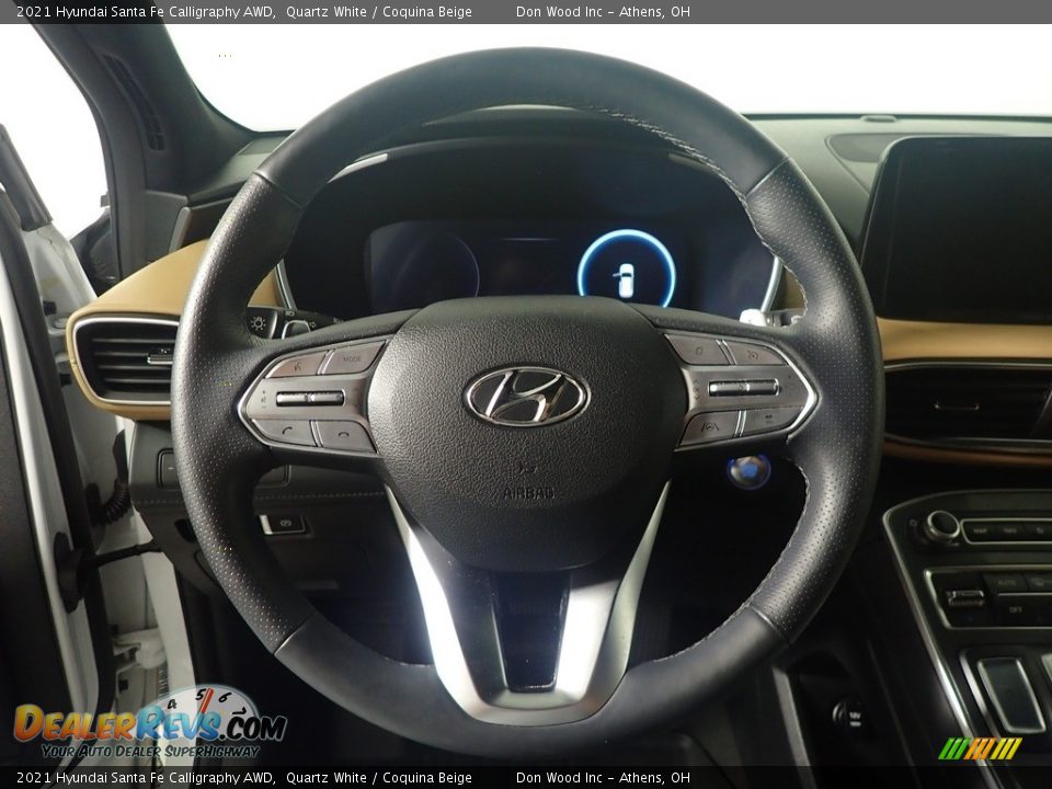2021 Hyundai Santa Fe Calligraphy AWD Quartz White / Coquina Beige Photo #31