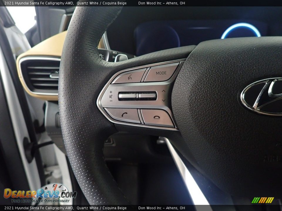 2021 Hyundai Santa Fe Calligraphy AWD Quartz White / Coquina Beige Photo #33