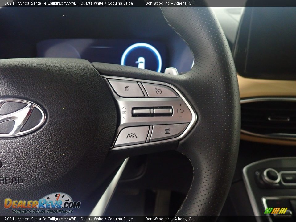 2021 Hyundai Santa Fe Calligraphy AWD Quartz White / Coquina Beige Photo #34