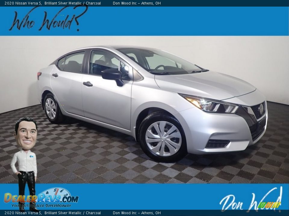 2020 Nissan Versa S Brilliant Silver Metallic / Charcoal Photo #1