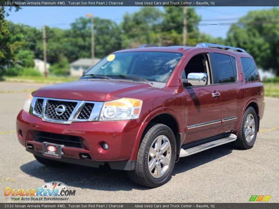 2010 Nissan Armada Platinum 4WD Tuscan Sun Red Pearl / Charcoal Photo #1