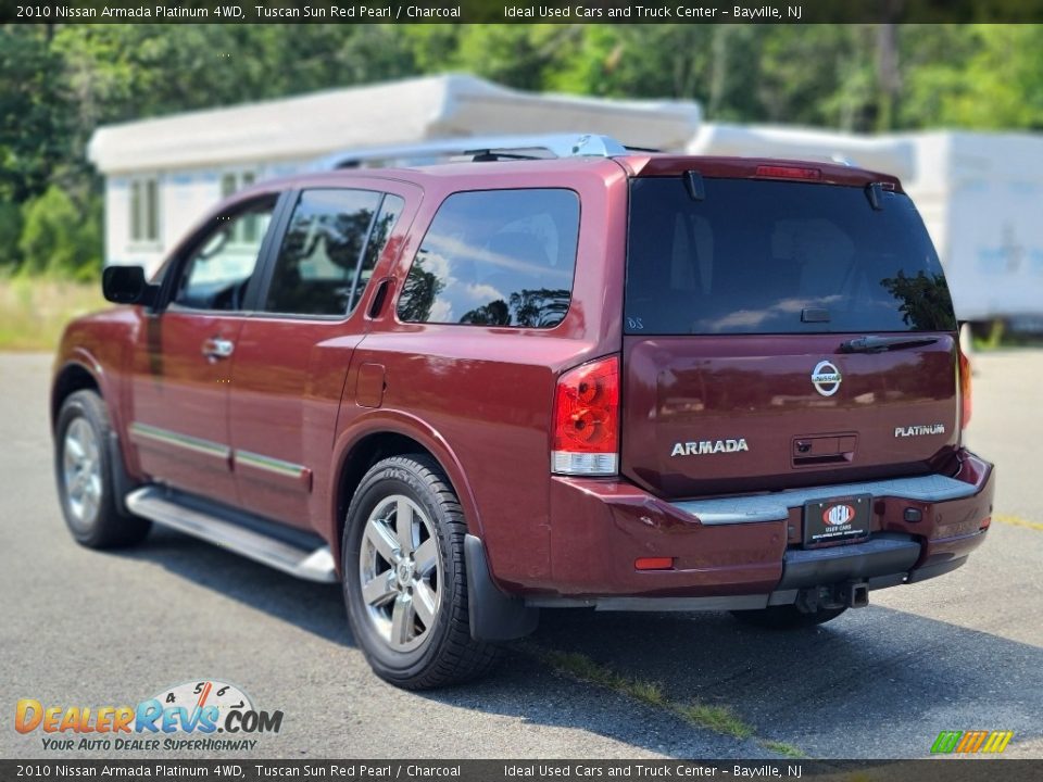 2010 Nissan Armada Platinum 4WD Tuscan Sun Red Pearl / Charcoal Photo #3