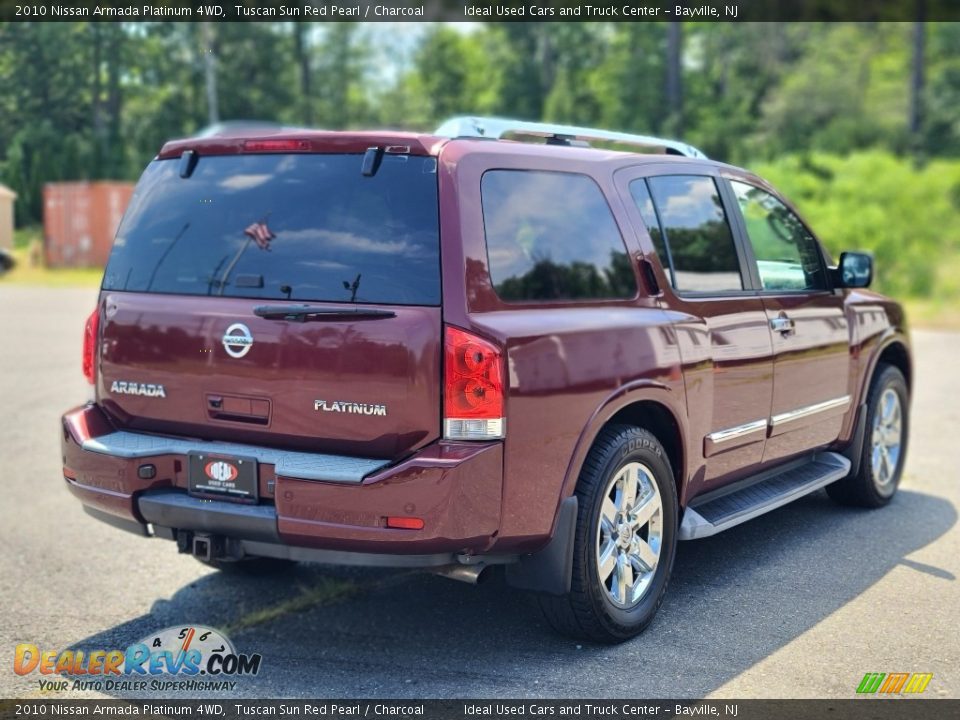 2010 Nissan Armada Platinum 4WD Tuscan Sun Red Pearl / Charcoal Photo #5